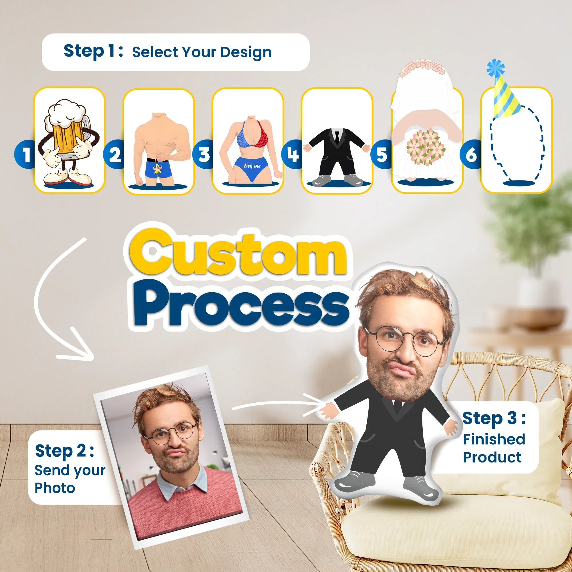 Photo Cushion Humanoid Personalized Filling photo Cushion DIY Pillow for Putting Picture of Parent and Couple Christmas photo cushion personalized photo cushion photo pillow