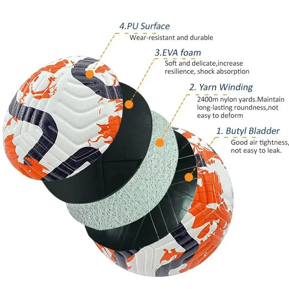 Football standard size 5 machine sewn ball 4