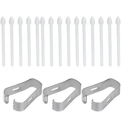 Enhanced Replacement Nibs with Clip for Stylus Pens - 5/15 Pack (White 15PCS)