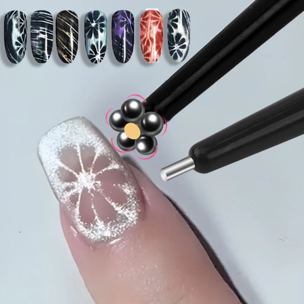 Double Headed Nail Art Magnet Stick Fancy Cat Eyes Magnet for Nail Gel Polish 3d Line Strip Effect Pro Strong Magnetic Pen Tools cat eye nail tool magnetic nail art tools magnetic nail pen magnetic nail tools nail care tools