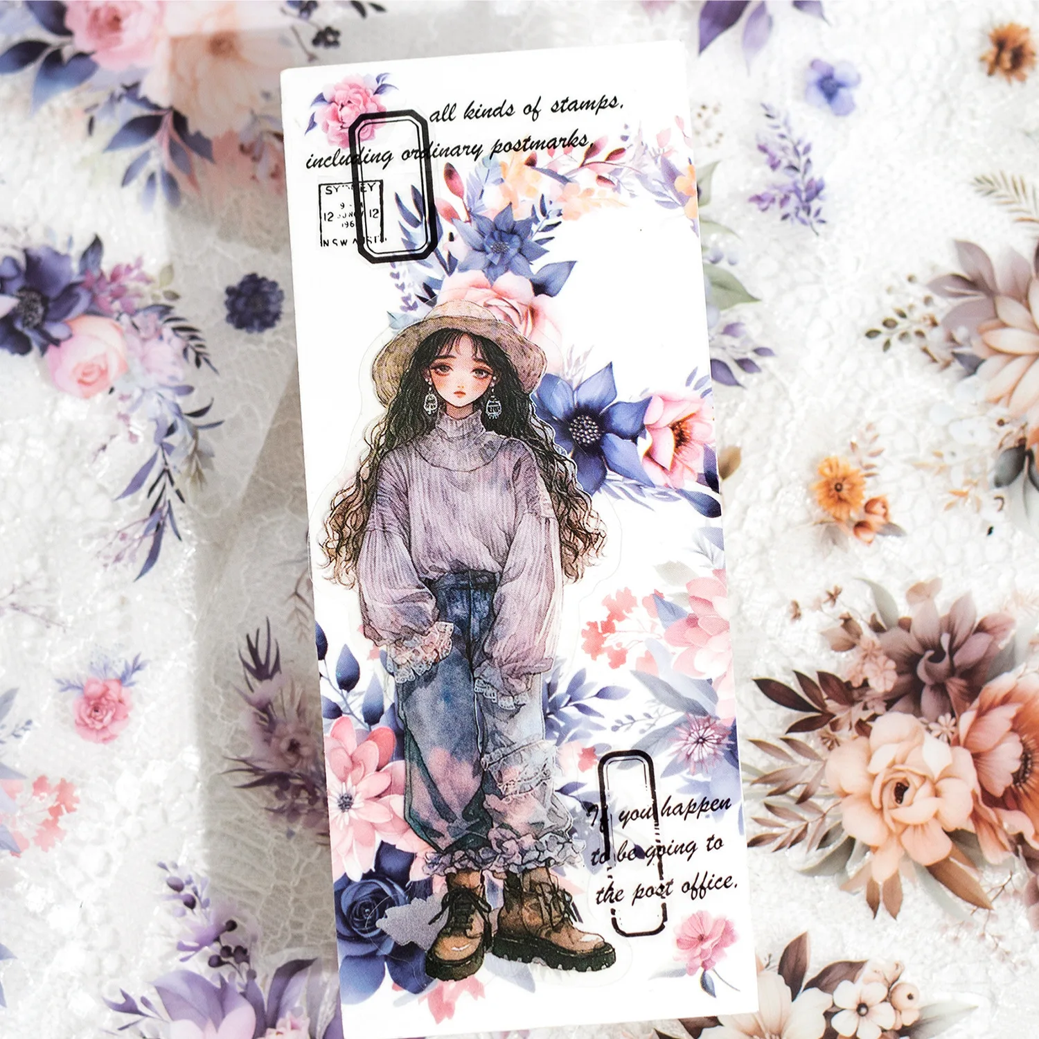 60mm*200cm The Fragrance Is Flowing Series Vintage Flower Landscaping PET Tape Creative DIY Journal Material Collage Stationery 3