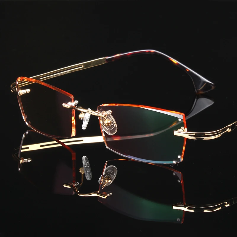 LOUISE STAR Pure titanium memory diamond fashion trend lightweight super hard lens prescription frame UV protection