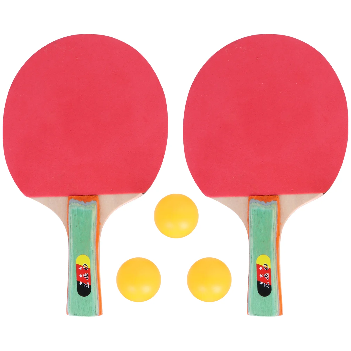 

Pong Paddle Set Rackets Balls Table Tennis Set Professional Sports Racket for Teenagers Adults 2pcs Racket 3 Balls