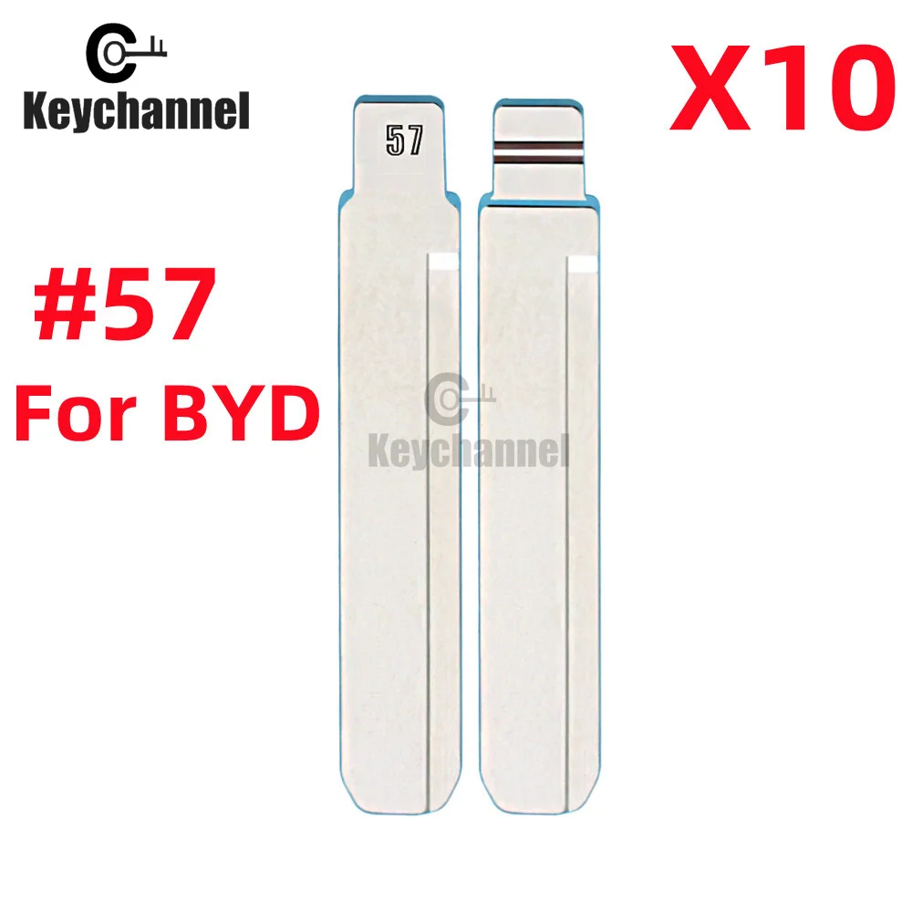 10Pcs/Lot #57 KD Key Blade For KD VVDI JMD Remote For BYD Flip Remote Blade (Left Slot)Replacement Locksmith Tool No.57 car remote key,car key,locksmith tools,key shell