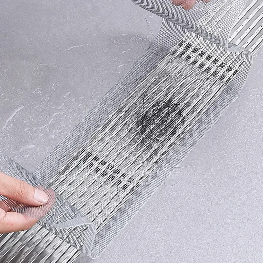 Cuttable Shower Drain Hair Catcher Self Adhesive Floor Drain Stickers Disposable Mesh Bathroom Kitchen Sink Hair Filter 10/5m sink filter floor drain sticker shower drain catcher floor drain filter hair drain catcher hair drain filter floor drain hair catcher drain hair catcher floor drain hair filter