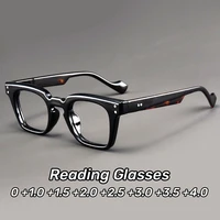 Lunettes de lecture carrées pour hommes et femmes, Anti-lumière bleue, tendance, monture ronde Ultra légère, presbytes, monture unisexe 1