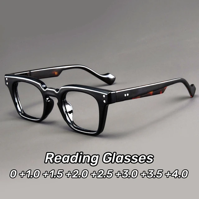 Lunettes de lecture carrées pour hommes et femmes, Anti-lumière bleue, tendance, monture ronde Ultra légère, presbytes, monture unisexe 1