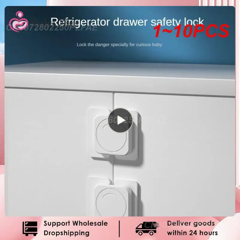 

1~10PCS Children Safety Locks Refrigerator Door Lock Multi-function Baby Anti-Pinching Hand Home Cabinet Door Drawer Security