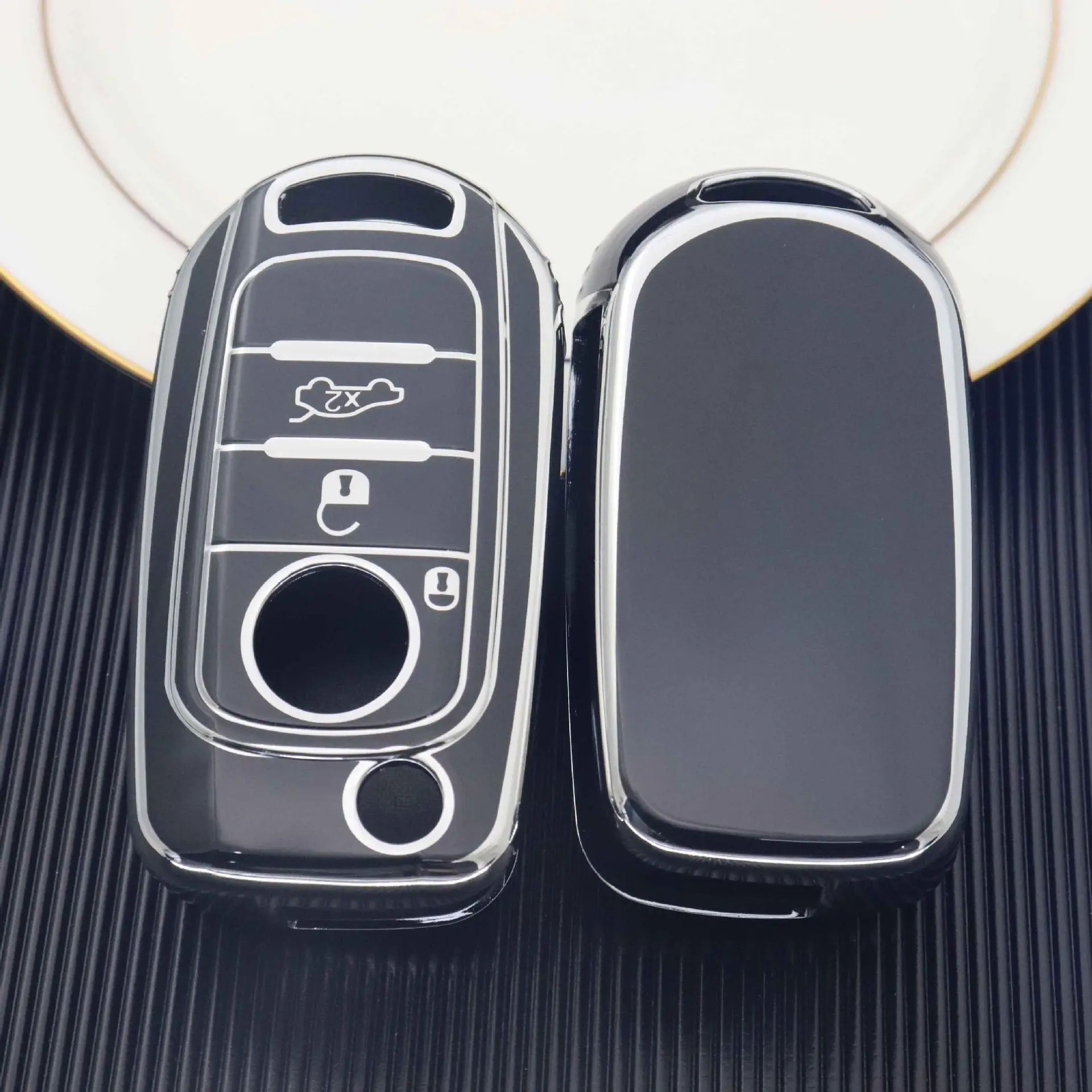 TPU 3 Buttons Key Case Cover for Fiat Cronos Egea 500X Toro Tipo for Dodge Neon Keyless Fob Shell Skin Holder Protector