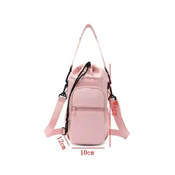 Insulated Water Bottle Sling Bag with Adjustable Strap - Crossbody Shoulder Carrier (Pink)