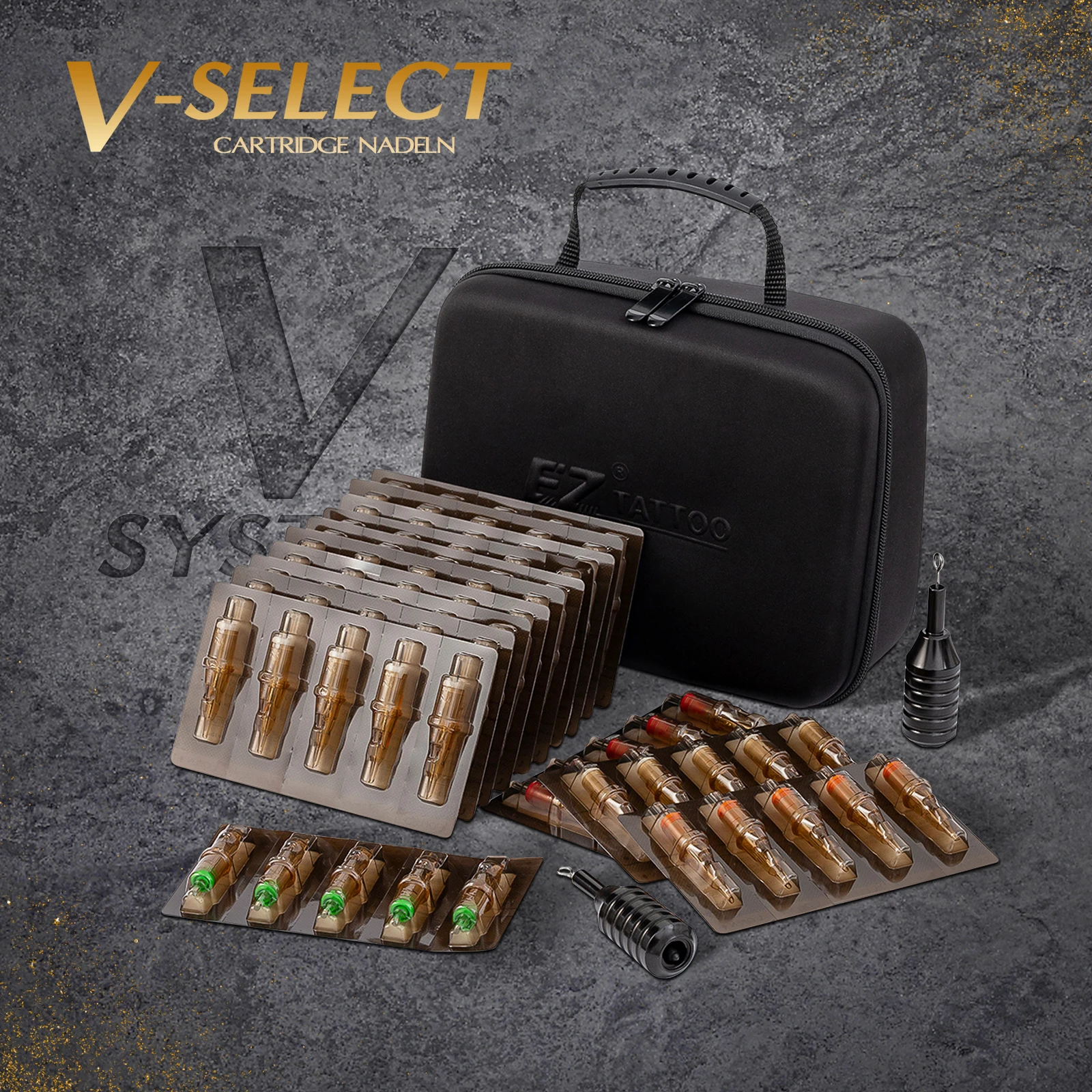 100PcsEZCartridgeTattooNeedlesVSelectDisposableSterilized