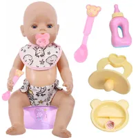 2Pcs Diapers + Bibs Doll Clothes Accessories For 43Cm Baby New Born And 18Inch American Doll Generation Girl's Holiday Gifts 2