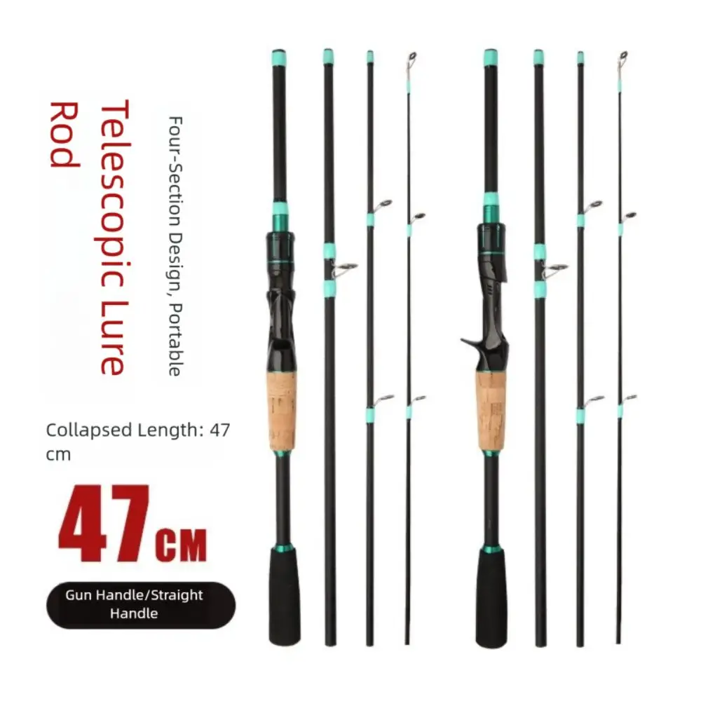 4 Sections Spinning Fishing Rod Spinning Carbon Casting Fishing Rod 1 ...