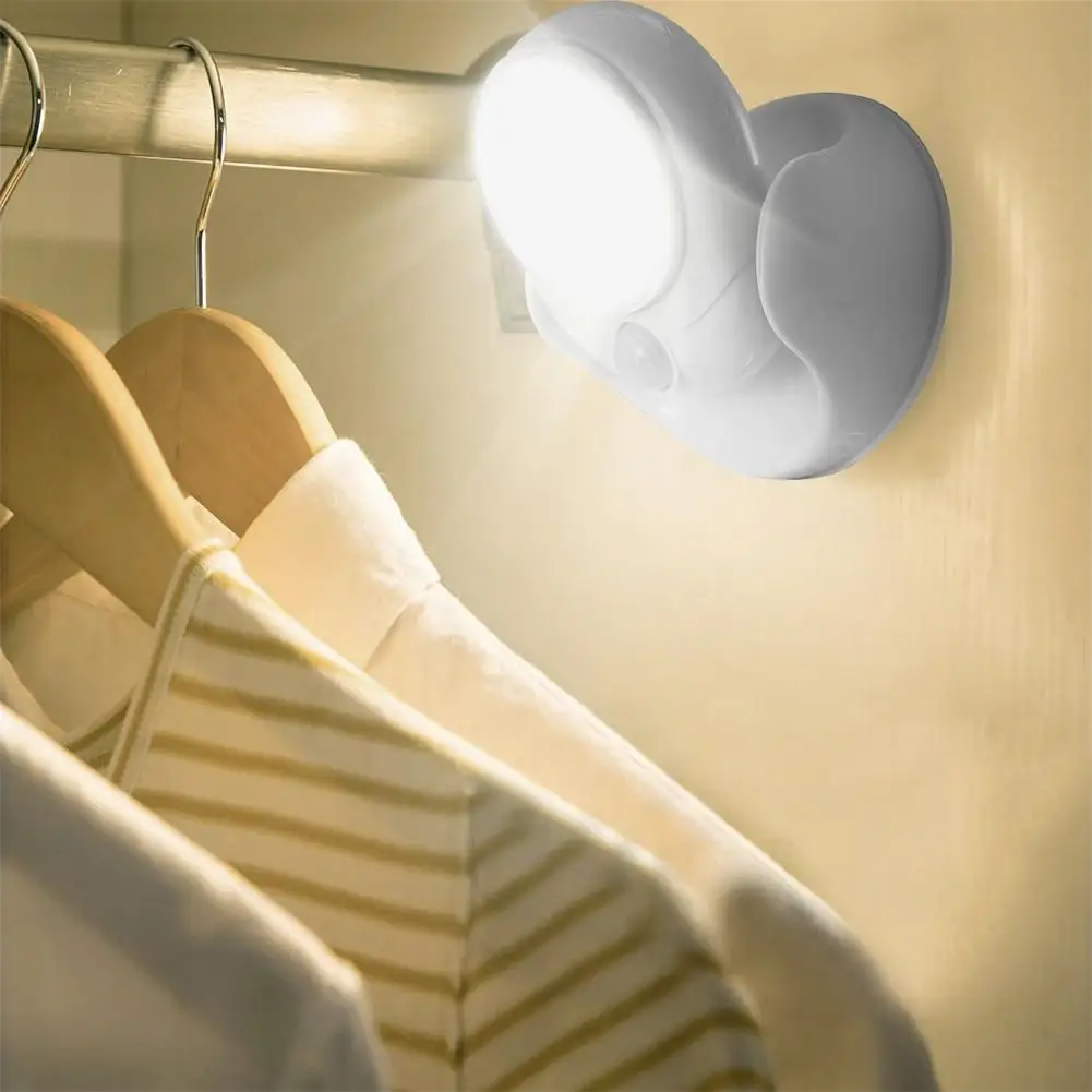 Led Motion Sensor Night Light 360 Degree Rotating Wall Lamp For Outdoor Indoor Cordless Stairs wall light