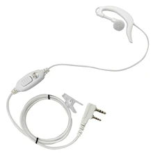 

White G type earphone intercom earphone Oval PTT is suitable for use baofeng BF-F9, BF-F9 V2+, RD-5R two way radios