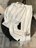 Women's Tracksuit Contrast Zipper Full Sleeve Jackets High Wasit Drawstring Straight Pants Female Suits 2025 Spring Lady Outfits 1