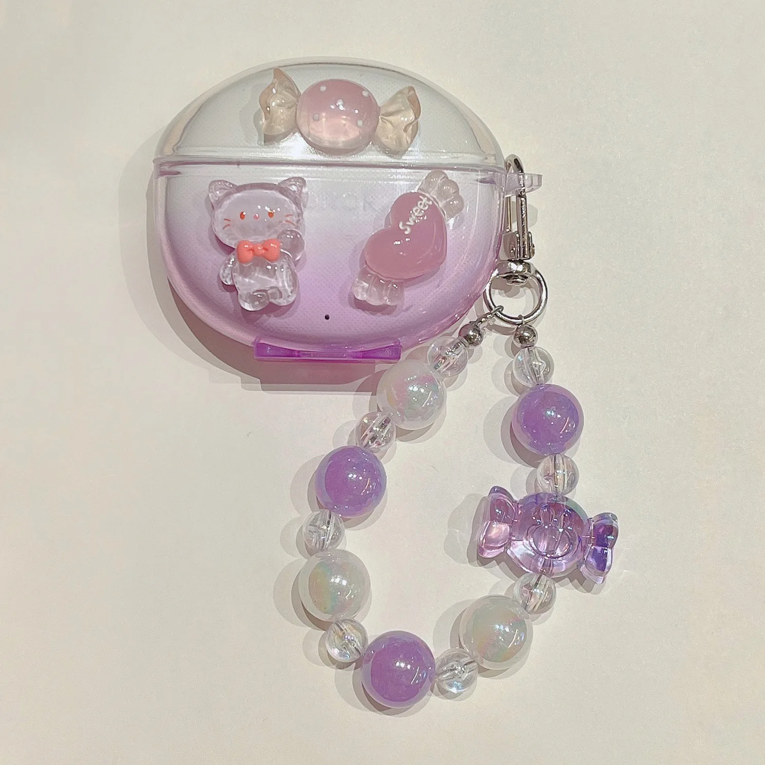 Cartoon Headphone Case with Keyring - Soft TPU Protective Cover