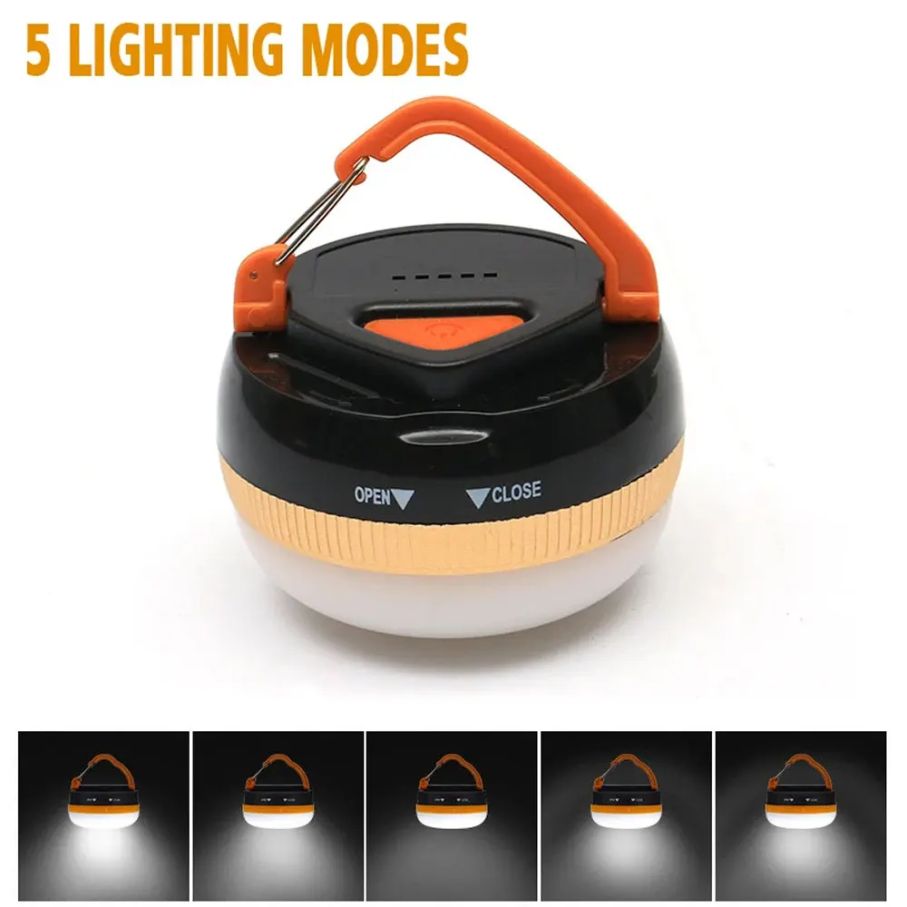 Camping Light Portable Lanterns Camping Lamp Camping Lantern Emergency Lights Portable Light Bulb portable LED camping hanging light with built-in 1800mAh battery USB rechargeable