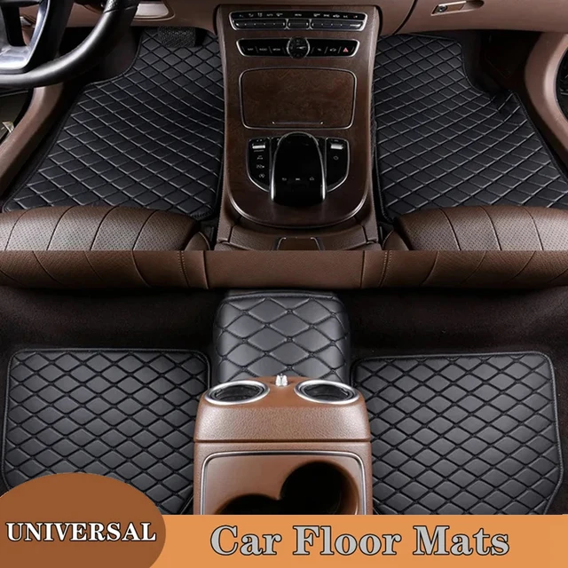 Universal PU Leather Car Floor Mats - Set of 5 1