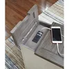 Bolanburg Farmhouse Chair Side End Table with Outlets and USB Ports, Antique Cream & Brown 4