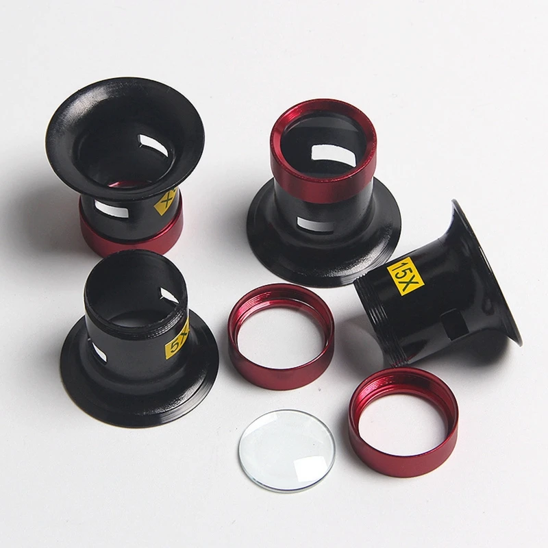 Set De 5 Loupes Monoculaires Portable – Grossissements 3X à 20X, Idéal Bijoutiers Et Bricoleurs