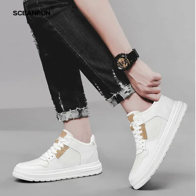 Summer Mesh Men Sneakers Elevator Shoes Chunky Increase Insole 6CM 8CM Breathable Sports Casual Height Shoes For Man 46 5