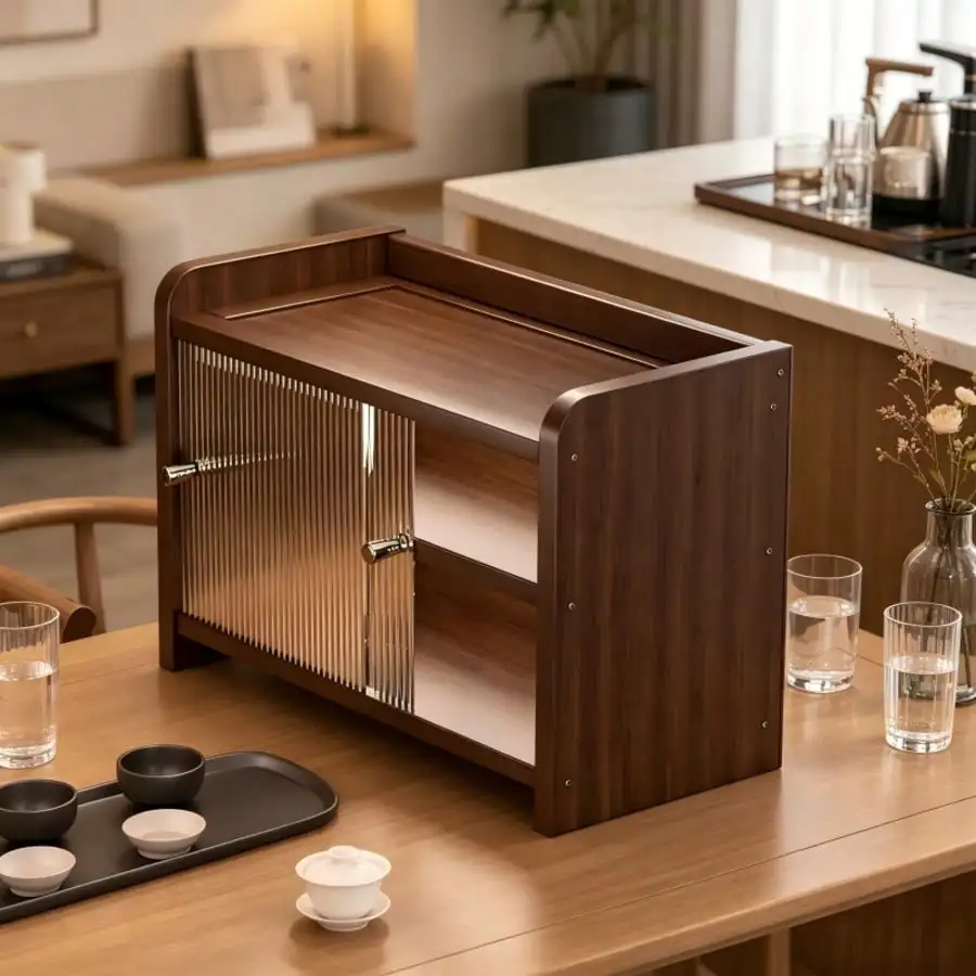 1 Acrylic Storage Cabinet - Desktop Cup Holder, Desktop Storage Rack, Suitable For Home, Kitchen, Bedroom, Living Room, Desktop