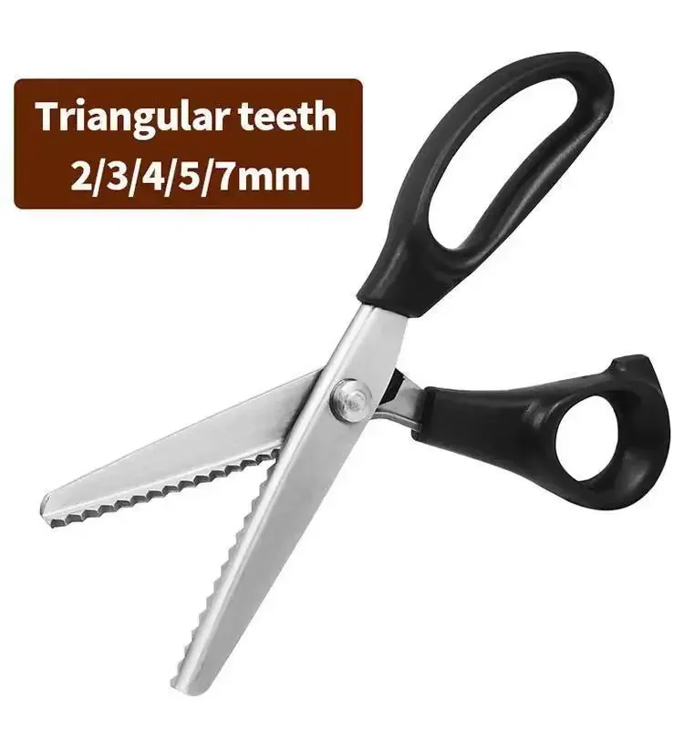 Stainless Steel Pinking Scissors Triangle Teeth Lace Cloth Crafts Dressmaking Zig Zag Cut Tailor's Scissors sewing scissors tailor scissors craft scissors