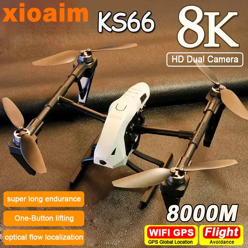 Профессиональный Дрон Xiaomi MIJIA KS66, 8K HD Двойная камера 5G WIFI, широкоугольный оптический поток, локализация, бесщеточный двигатель, Радиоуправляемый квадрокоптер