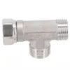 1pc T-Adapter Interface For Diverter Bath Toilet/Bidet Sprayer Shower Head/G1/2 Bathroom Accessories 3 Ways Valve T Adapter 3
