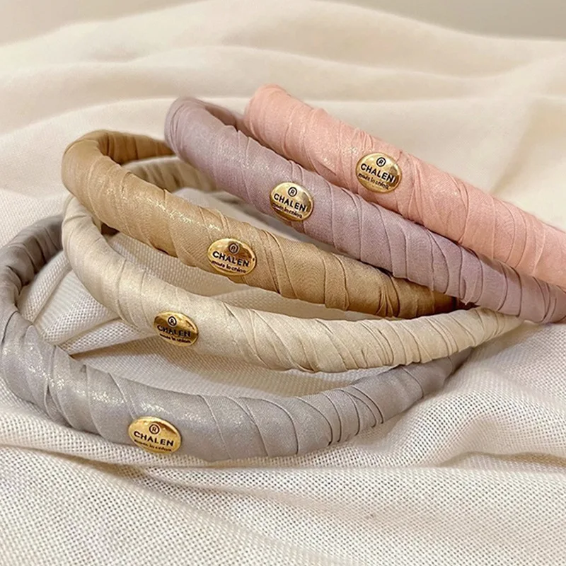 

Retro Versatile Gold standard glossy hair hoop female Internet celebrity Hair clip autumn winter sponge head hoop headwear ins