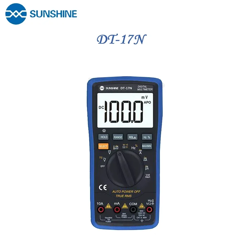 Multimeter SUNSHINE DT-17N Smart Multimeter Digital Professional Fully Automatic AC DC Voltage Current Resistance Measurement 3