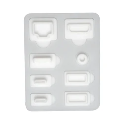 Silicone Dustproof Protective Cover Kit for Gaming Console USB Ports (WHITE)