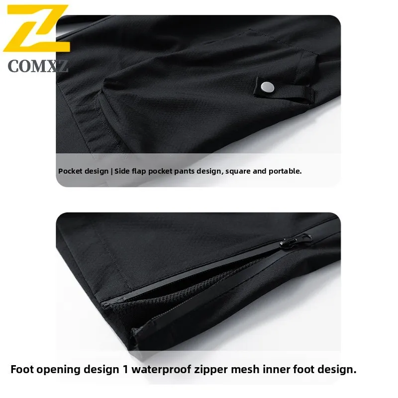 EIAO Men Softshell Work Pants Spring Summer Waterproof American Style Outdoor Camping Fishing Windproof Quick-Dry Casual Trouser