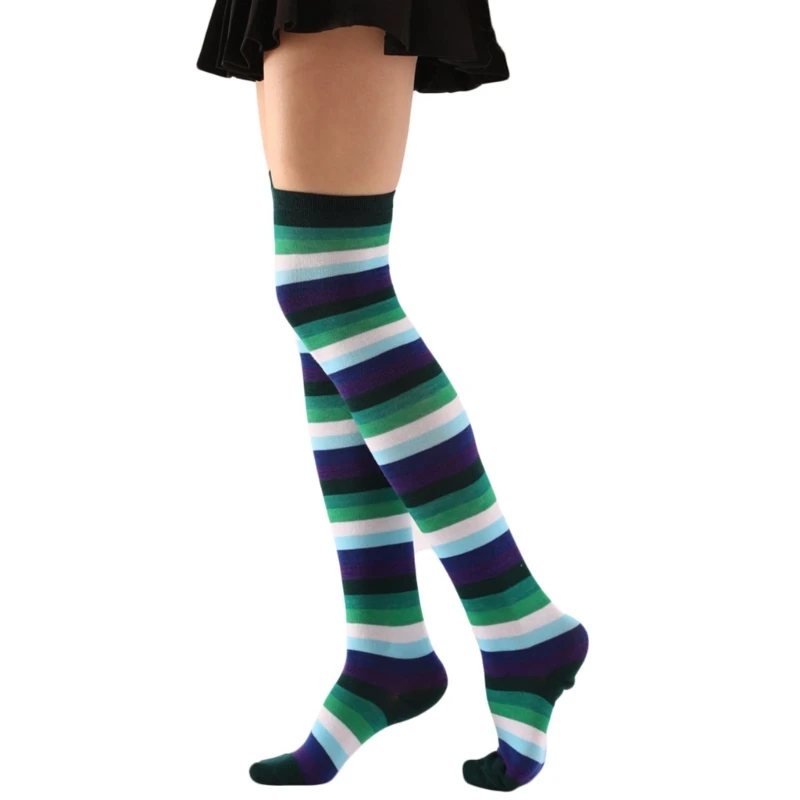 1 paio cosplay morbide striscia sopra il ginocchio calzini alti