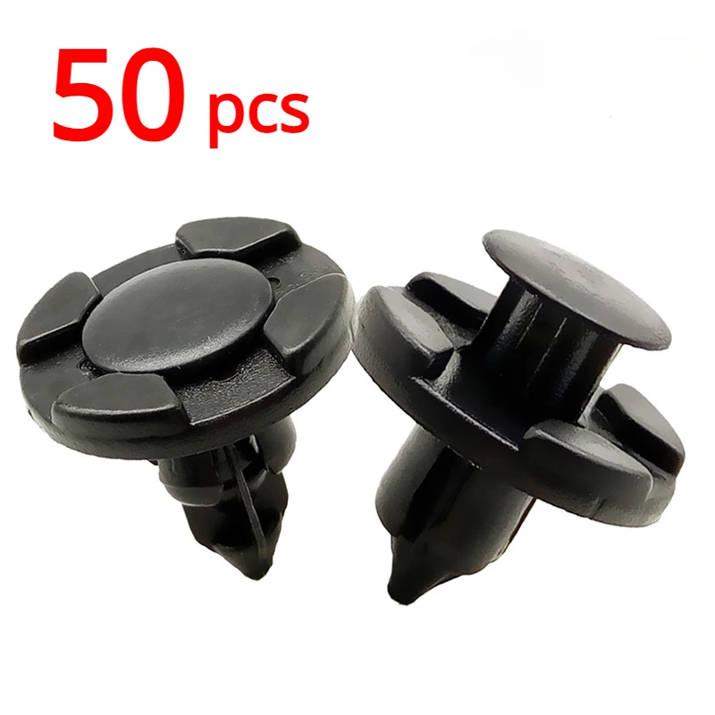 Clips de sujeción automotrices para Nissan, retenedor de empuje de cuerpo, Kit de retenedor de parachoques, delineador de hoja, broche de guardabarros, 50 piezas, 8mm