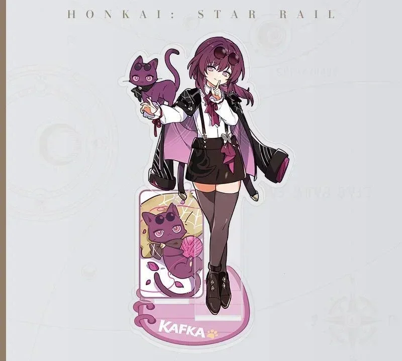Honkai: Star Rail Acrylic Figure Stand - Blade & Kafka with Cats Desk Decor Ornament