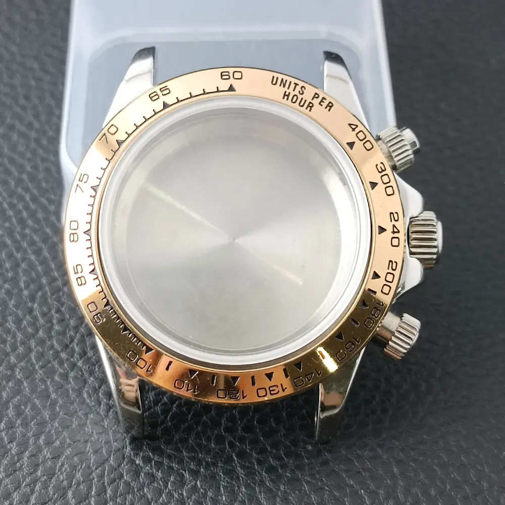 Elegant 39.3mm Silvery/Gold Men's Watch with Steel Case and 20mm Strap Box