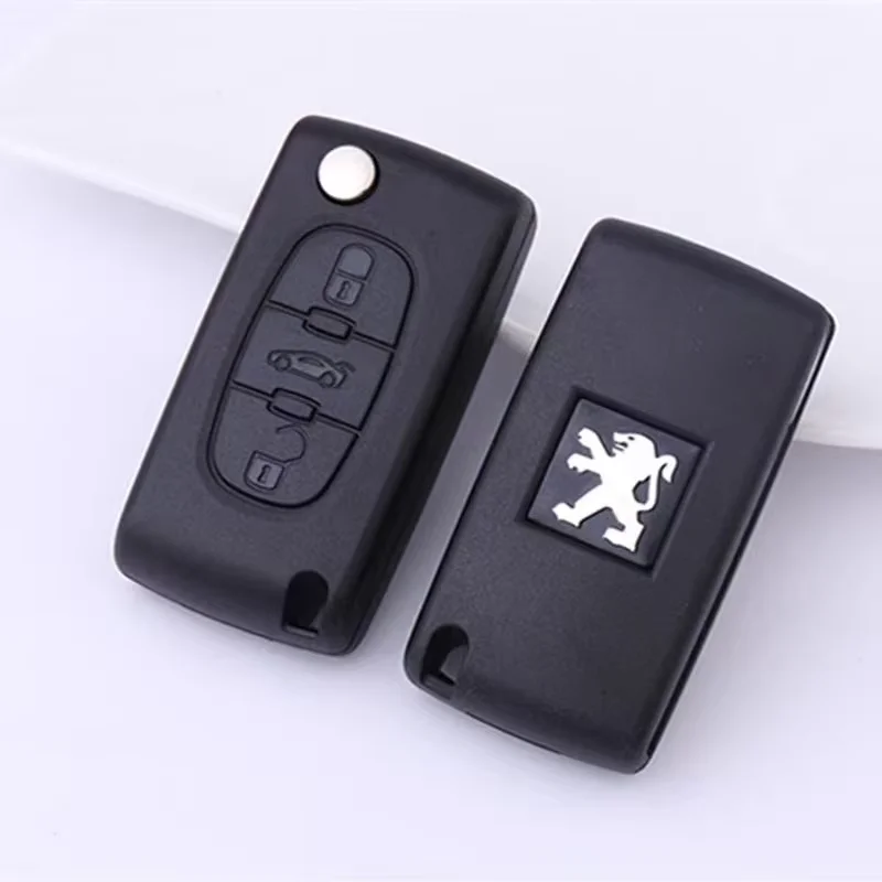 Car Remote Key Sticker Car Remote Key Sticker Aluminum Emblem Decoration Decal For Peugeot 206 207 308 307 208 107 508 301 406 607 106 407 205 3008 408