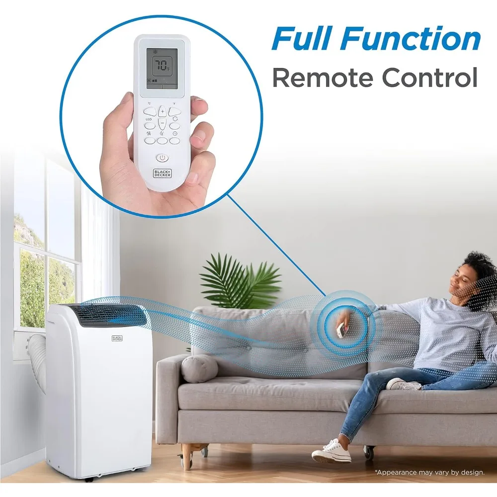 Air Conditioner, 14,000 BTU Air Conditioner Portable for Room and Heater up to 700 Sq. Ft. with Remote Control, White 2