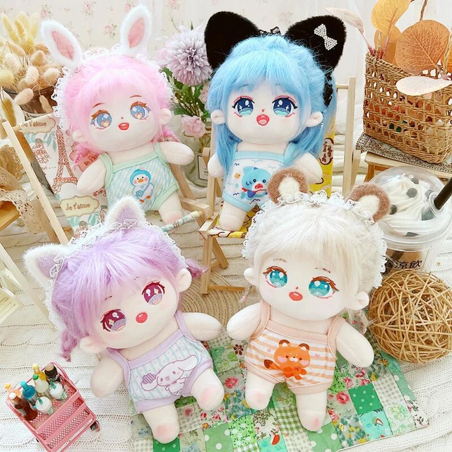 Bonecas de Algodão Pelúcia Anime Kawaii, brinquedos de pelúcia