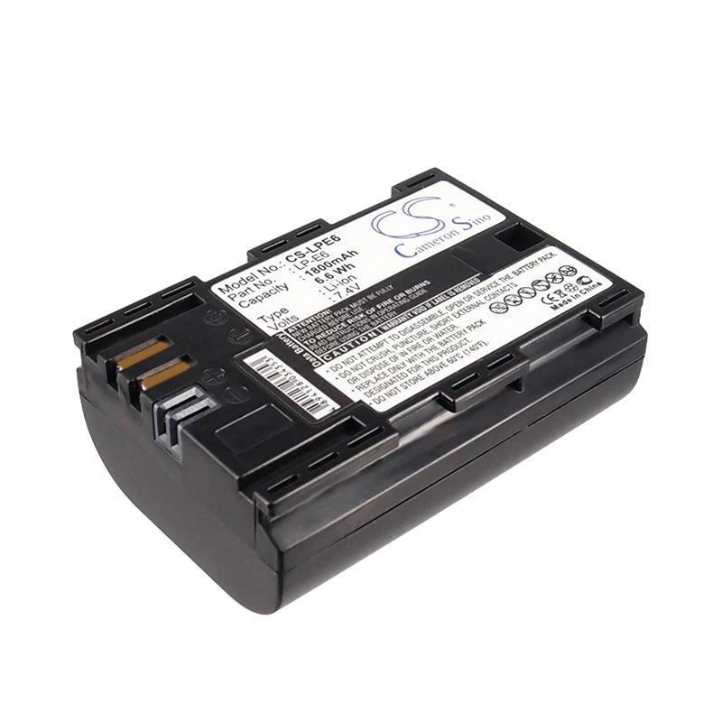 1800Mah Lp-E6N Lp-E6 Batteria Per Canon Eos 60D Eos 5D Mark Ii Eos 7D Eos 60Da Eos 6D Eos 5D Mark Iii Eos 7D Mark Ii 5D Mark Iii
