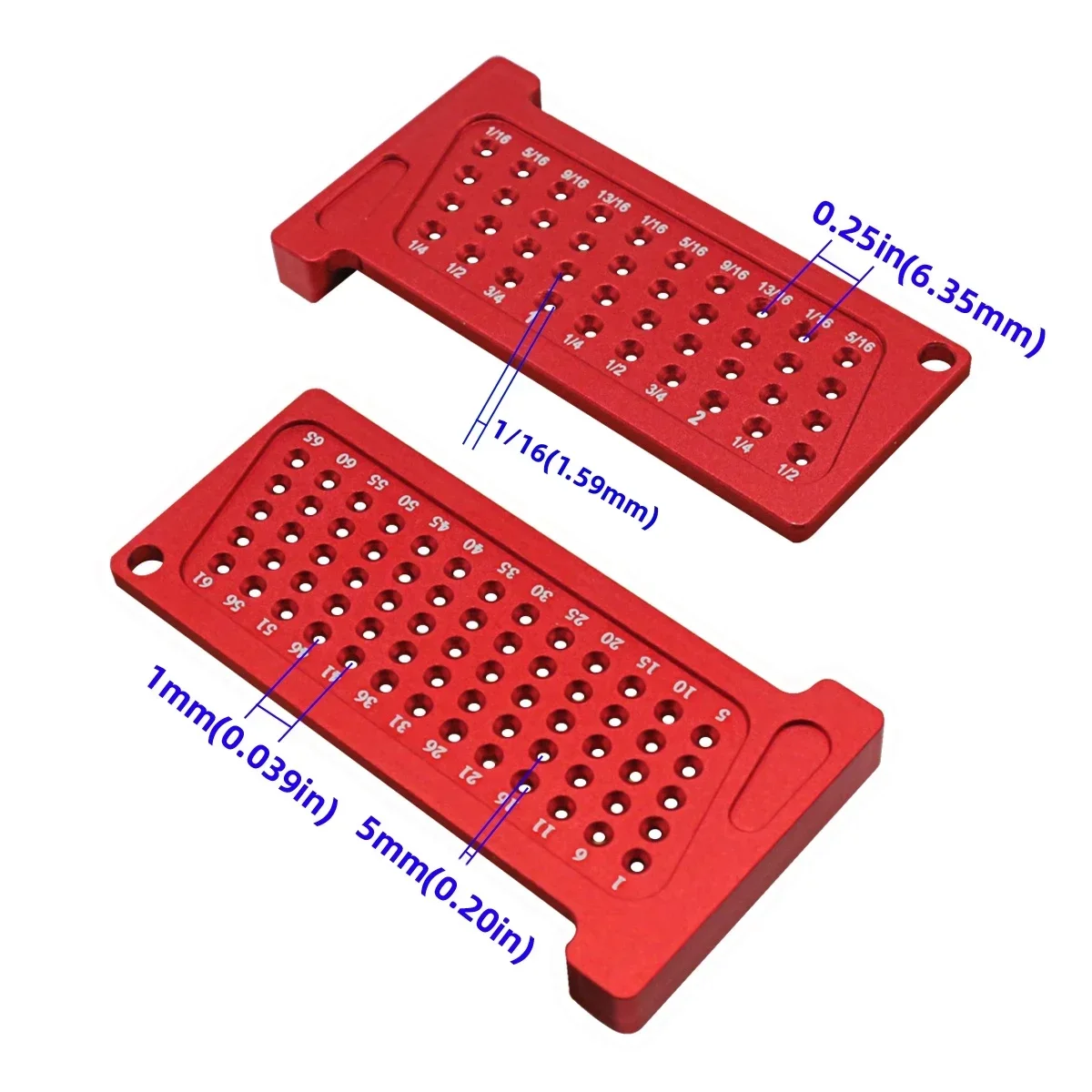 Woodworking Ruler Metric/Inch Precision T-Ruler Aluminum Pocket Marking Gauge Carpentry Cross Calibration Hole Scribing Ruler
