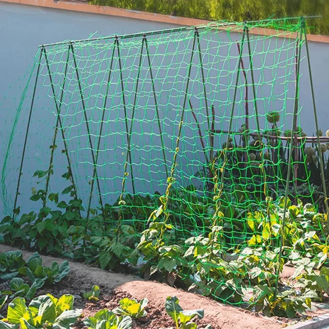 Plant Trellis Pergolas, Heavy-Duty Polyester Grow Net, Garden Trellis Netting With Square Mesh For Climbing Plants, Vegetables, 2