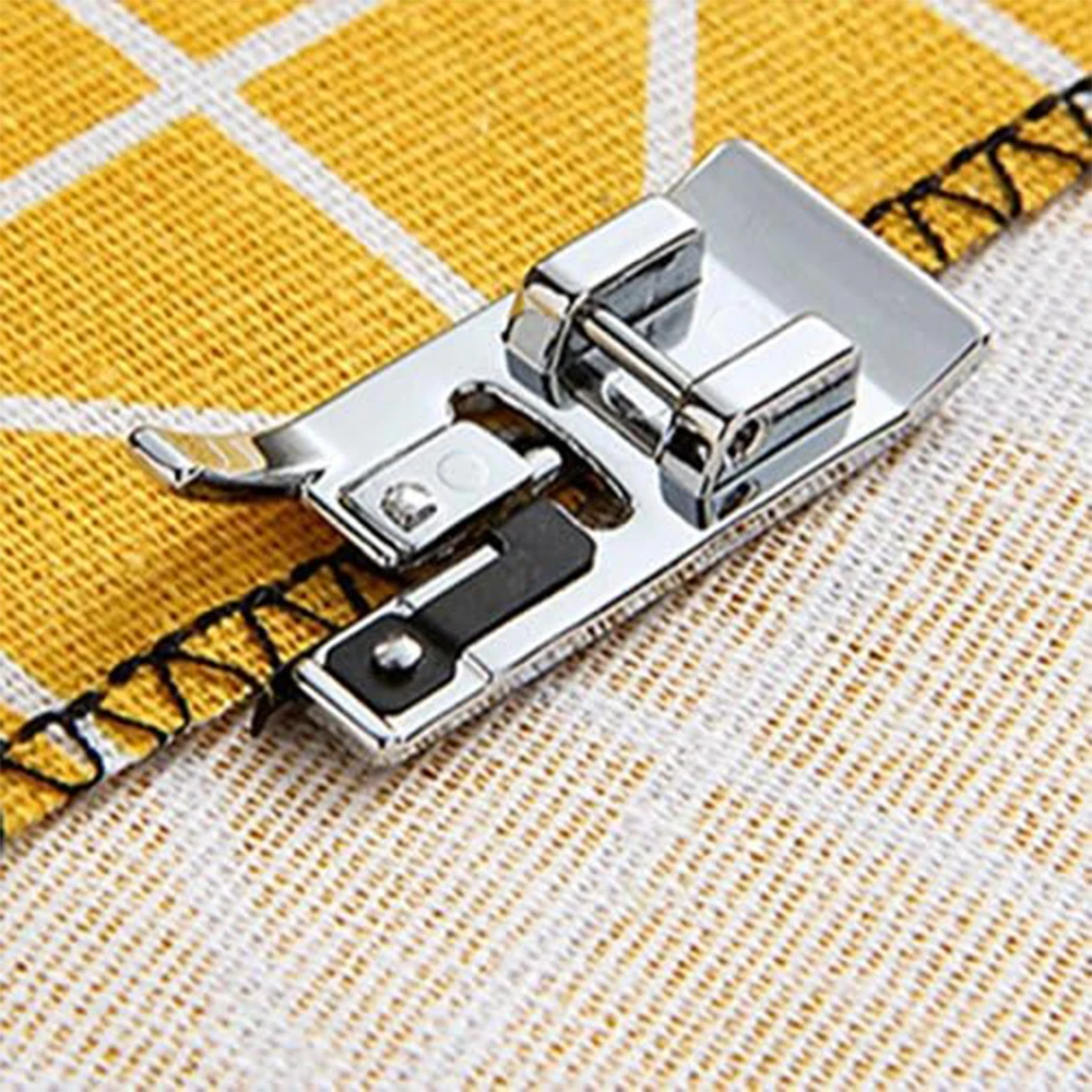 Enhanced Overlock Overcast Sewing Machine Presser Foot - Universal Low Shank Snap-On Accessory