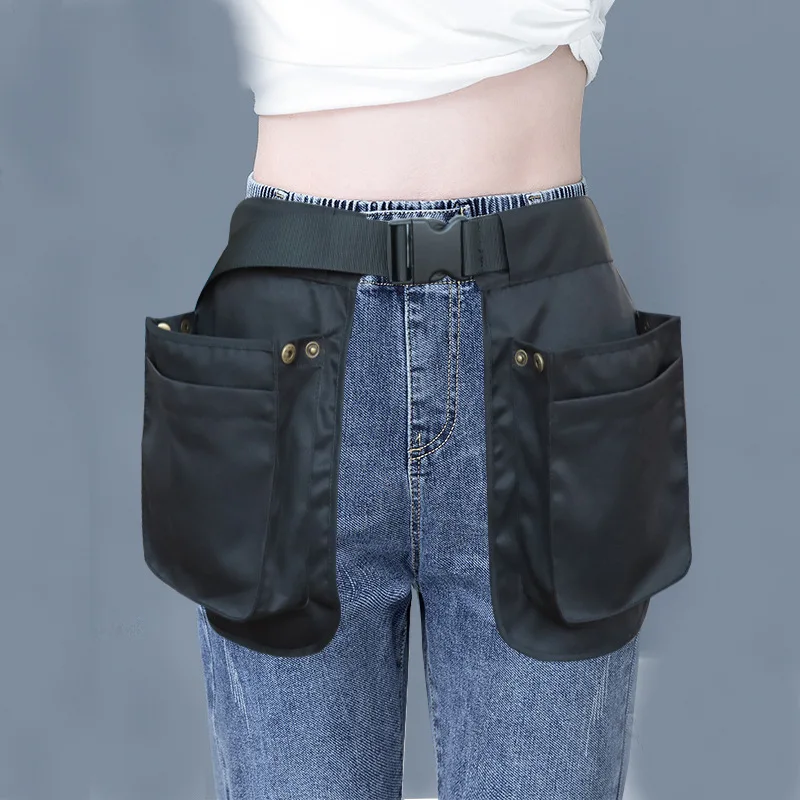 Two-sided Waist Bag for Unisex Belt Bag Outdoor Running Multi Functional Waist Seal Pocket Waterproof Nylon Retro Drop Bum Bags 5