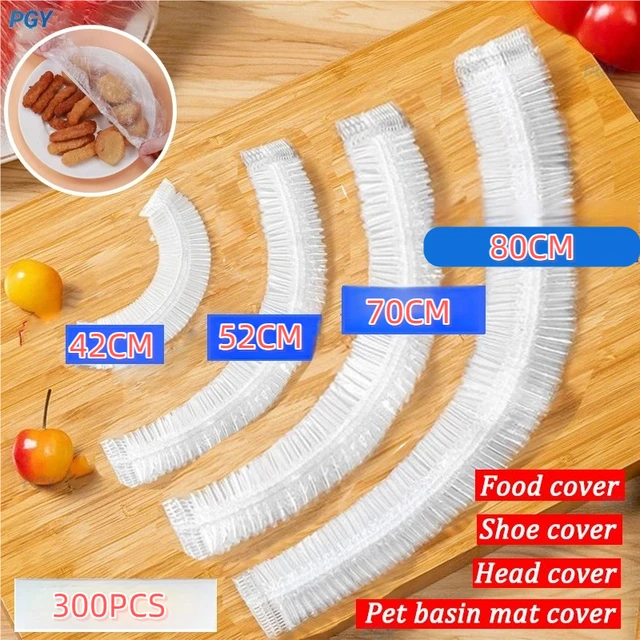 80/70/52/42cm jetable alimentaire couverture enveloppement de qualité alimentaire fruits légumes sac de rangement élastique en plastique sac cuisine frais conservation sac 1