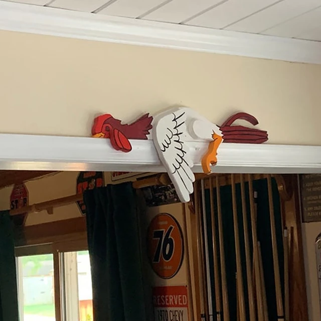 Vicces Kerítés Halloween Dekorációk Farm Pihenő Kakas Díszek Kreatív Csirke Kültéri Szobrok Háziasszonyos Művészeti Dekoráció - Image 6