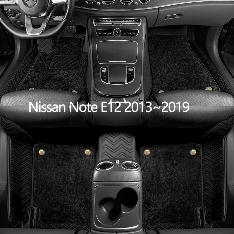

Кожаные автомобильные коврики на заказ для Nissan Note E12 2013 2014 2015 2016 2017 2018 2019, автомобильные коврики, аксессуары для интерьера