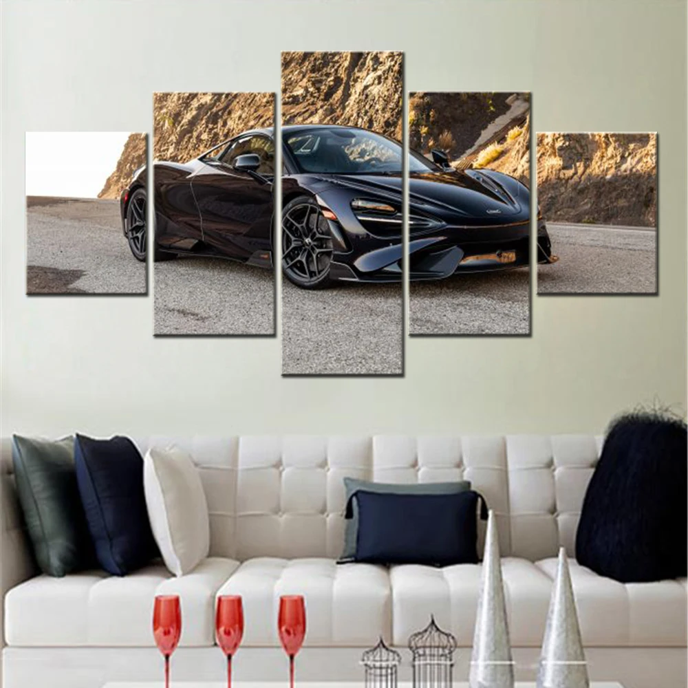 

5 Pieces Canvas Wall Arts Poster Painting Cars 765LT Picture Print Home Decor Wallpaper Living Room Bedroom Artwork Framework